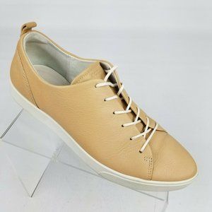 Ecco Womens Fashion Sneakers Nude Leather Size 10